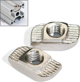 img 4 attached to 🔩 Pack of 100pcs Boeray 2020 Series M4 T-Slot Aluminum Profile Drop-in Nuts with 6mm Slot