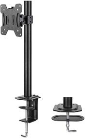 img 4 attached to 💻 HUANUO Single Monitor Stand – Adjustable Height, Tilt, Swivel & Rotation – LCD Computer Monitor Mount Stand for 13-32 inch Screens – Supports up to 17.6lbs