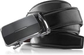 img 3 attached to 👔 Upgrade Your Style with Roxoni's Genuine Automatic Textured Enclosed Men's Belts