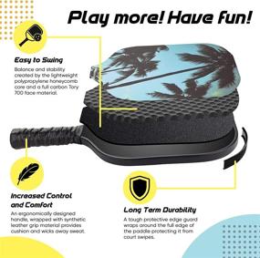 img 2 attached to 🏓 Graphite Pickleball Paddle with Cover - Lightweight Racket for Pickleball Enthusiasts - Enhanced Grip for Indoor & Outdoor Sports - Meets USAPA Specs - Single