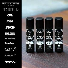 img 2 attached to Organic Lip Balm Set for Men - RUGGED & DAPPER, Natural Eucalyptus + Mint Flavor, 4 Pack Set