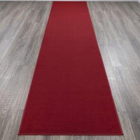 img 3 attached to 🔴 Ottomanson Ottohome Solid Red Rug - 2.7' x 9.10' Size