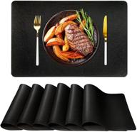 washable and resistant lavsils placemats for dining table logo