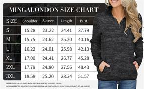 img 2 attached to 👚 Women's Long Sleeve Quarter Zip Pullover - Stand Collar Sweatshirts with Pocket, Solid Casual Tunic Tops (Sizes S-3XL)