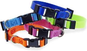 img 1 attached to 16-Pack Adjustable Rainbow Snap 🌈 ID Collars for Small Dogs and Puppies