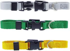 img 2 attached to 16-Pack Adjustable Rainbow Snap 🌈 ID Collars for Small Dogs and Puppies