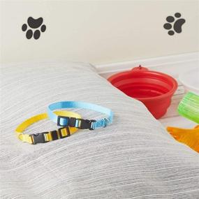 img 3 attached to 16-Pack Adjustable Rainbow Snap 🌈 ID Collars for Small Dogs and Puppies