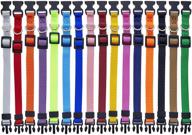 16-pack adjustable rainbow snap 🌈 id collars for small dogs and puppies logo