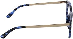 img 2 attached to 👓 Peepers by PeeperSpecs Women's Limelight Oversized Blue Light Blocking Reading Glasses, Navy Tortoise, 50 + 0