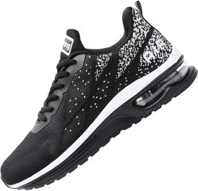 img 4 attached to Women's Peachblack Athletic Running Sneaker Shoes by Impdoo