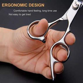 img 2 attached to Ultimate Haircutting Shears: 6.5 inch Professional Hair Scissors Kit for Men and Women