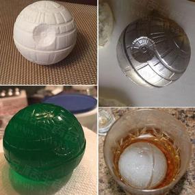 img 1 attached to 🌌 Star Wars Death Star Silicone Ice Cube Mold Tray - Perfect for Chilling Drinks and Making Chocolate Treats - 2 Packs