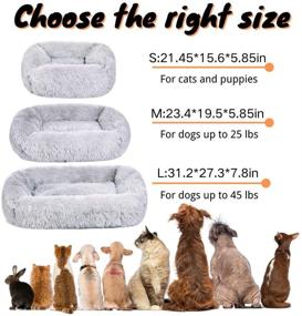 img 2 attached to ZHEBU Fluffy Calming Dog Bed: Faux Fur Anti-Anxiety Bed for Medium to Large Dogs & Cats - Washable, Self-Warming, and Long Plush - Clearance Offer