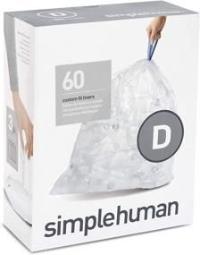 img 3 attached to 🗑️ Custom Fit Drawstring Recycling Trash Bags by simplehuman - Clear, Code D, 20 Liter / 5.2 Gallon, 60 Count Liners