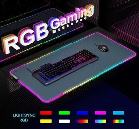 img 1 attached to RGB игровой коврик для мыши YSAGi компьютерные аксессуары и периферийные устройства.