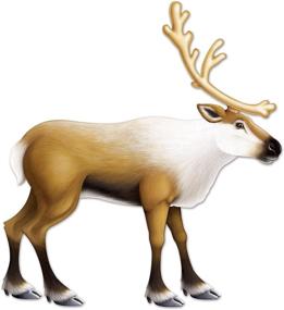 img 1 attached to 🦌 Beistle Jointed Reindeer: Vibrant 3' 1" Multicolor Decoration