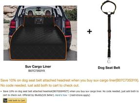 img 3 attached to 🐾 Waterproof Pet Cargo Cover with Mesh Window and Bumper Flap - iBuddy SUV Cargo Liner for Dogs, Non Slip & Durable Dog Seat Cover Protector for Universal and Large Size SUVs