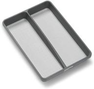 madesmart classic mini utensil tray - granite, classic collection, 2-compartment kitchen organizer with soft-grip lining and non-slip rubber feet, bpa-free логотип