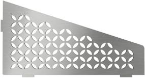 img 1 attached to 🛁 Floral Design Stainless Steel Corner Shelf Quadrilat-E by Schluter Systems (SES3D5EB) - Kerdi-Line Shower Accessory