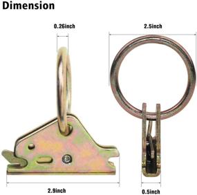 img 2 attached to 🔒Оплетка с кольцом E-Track для крепления грузов в прицепах, грузовиках и фургонах - система надежного крепления E-Track для груза - 10 штук