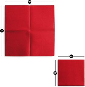 img 2 attached to Linen-Feel Flame Red Colored Paper Napkins - Elegant Cloth-Like Luncheon Napkins for Kitchen, Party, Wedding & More - Pack of 100