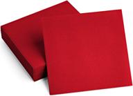 linen-feel flame red colored paper napkins - elegant cloth-like luncheon napkins for kitchen, party, wedding & more - pack of 100 logo