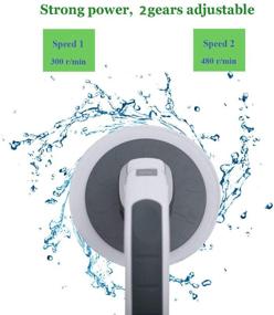 img 2 attached to 🧼 Efficient MGLSDeet Electric Spin Scrubber: Rechargeable Power Cleaning Brush with Replaceable Heads - Ideal for Bathroom, Wall, Floor Tile, Kitchen Countertop, Sink, Window