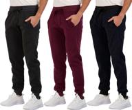 👖 real essentials men's tech fleece active jogger sweatpants with pockets - pack of 3 logo