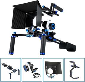 img 1 attached to 📷 Premium SunSmart Pro DSLR Rig Video Camera Shoulder Mount Kit with Follow Focus, Matte Box, and More!