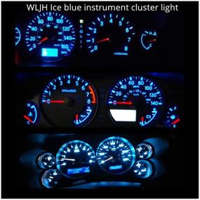img 3 attached to WLJH Bright Ice Blue Instrument Cluster Panel Gauge Speedometer Tachometer Oil Pressure Fuel Temp Clock Indicator Bulb Full Led Light Kits Replacement For Jeep Wrangler 1987-1991
