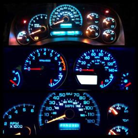 img 2 attached to WLJH Bright Ice Blue Instrument Cluster Panel Gauge Speedometer Tachometer Oil Pressure Fuel Temp Clock Indicator Bulb Full Led Light Kits Replacement For Jeep Wrangler 1987-1991