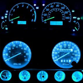 img 4 attached to WLJH Bright Ice Blue Instrument Cluster Panel Gauge Speedometer Tachometer Oil Pressure Fuel Temp Clock Indicator Bulb Full Led Light Kits Replacement For Jeep Wrangler 1987-1991