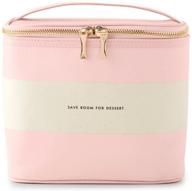 blush rugby stripe insulated lunch tote by kate spade new york logo