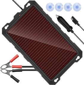img 4 attached to 🔋 POWISER 3.3W Solar Battery Charger 12V ─ Ultimate Solar-Powered Battery Maintainer & Charger for Automotive, Motorcycle, Boat, Marine, RV, Trailer, Powersports, Snowmobile, and More! (3.3W Amorphous)