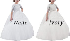 img 3 attached to 👗 White Girls' First Communion Dresses - Vestidos for Girls' Clothing