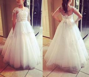 img 1 attached to 👗 White Girls' First Communion Dresses - Vestidos for Girls' Clothing