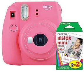 img 1 attached to 📸 Fujifilm instax Mini 9 Instant Camera (Flamingo Pink) & instax Film Twin Pack (20 Exposures) Bundle - Pink