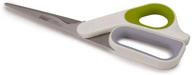 🔪 joseph joseph powergrip 10302 kitchen shears scissors with thumb grip and herb stripper - easy to clean japanese stainless-steel, white/green logo