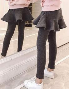 img 2 attached to Осенние хлопковые тянущиеся леггинсы BOGIWELL: стильная обязательная одежда для девочек.