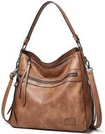 👜 classic designer shoulder bags for women: fashionable vegan leather handbags - ideal for work, hobo bags, purse, and bucket bags logo