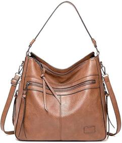 img 3 attached to 👜 Classic Designer Shoulder Bags for Women: Fashionable Vegan Leather Handbags - Ideal for Work, Hobo Bags, Purse, and Bucket Bags