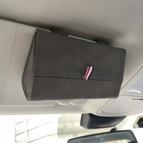 img 3 attached to 🕶️ KEKIMO Sunglass Holder for Car: Magnetic Closure Visor Case - Gray, Universal Eyeglasses Organizer for Automotive - Car, SUV, RV, Truck Accessories
