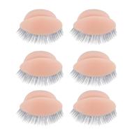 wbcbec 3 pairs removable realistic eyelids with eyelashes for mannequin head - ideal for eyelash training, makeup practice, and extensions logo