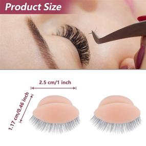 img 3 attached to WBCBEC 3 Pairs Removable Realistic Eyelids with Eyelashes for Mannequin Head - Ideal for Eyelash Training, Makeup Practice, and Extensions