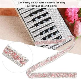 img 2 attached to 🎀 Exquisite Pink Crystal Rhinestone Appliques - Perfect Embellishments for Prom Dresses, Belts, Hair Clips, and Collars