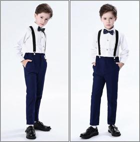img 3 attached to Toddler Formal Suspender Wedding Ceremony Boys' Clothing in Suits & Sport Coats