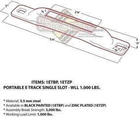 img 3 attached to 🚚 Защитите ваш груз с помощью 4 отдельных креплений E-Track для фургонов, грузовиков - Мини ячейки для крепления E-Track из стали с порошковым покрытием для ремней с ратшетной/клинчевой застежкой - Идеально подходят для мотоциклов, грузовых нагрузок, велосипедов в пикапах.