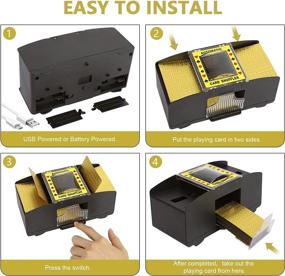 img 1 attached to 🃏 Talent Star Automatic Card Shuffler - Convenient 2 Deck Card Shuffler for Home Card Games: Poker, Rummy, Blackjack, UNO, Texas Hold'em