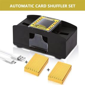 img 3 attached to 🃏 Talent Star Automatic Card Shuffler - Convenient 2 Deck Card Shuffler for Home Card Games: Poker, Rummy, Blackjack, UNO, Texas Hold'em