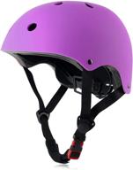 🚲 lightweight adjustable skateboard bike helmet - cpsc certified, multi-sport for bicycle cycling skate scooter - 3 sizes available logo